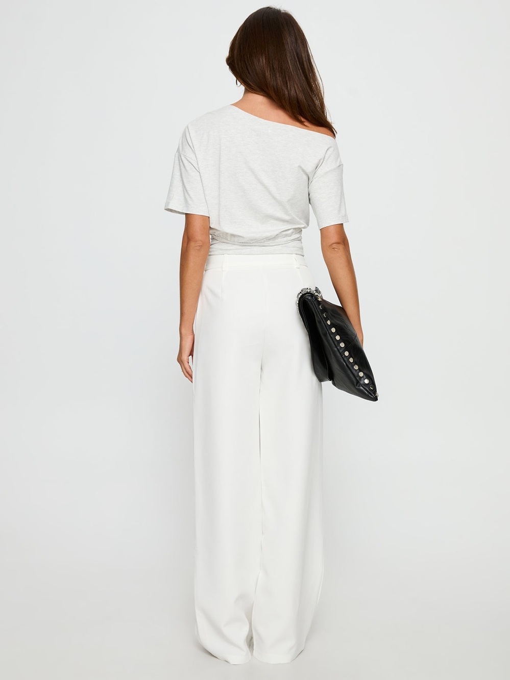 EUC Princess Polly Wide-Leg High-Waist Classic White Trouser Pants Sz 4 - Picture 6 of 9